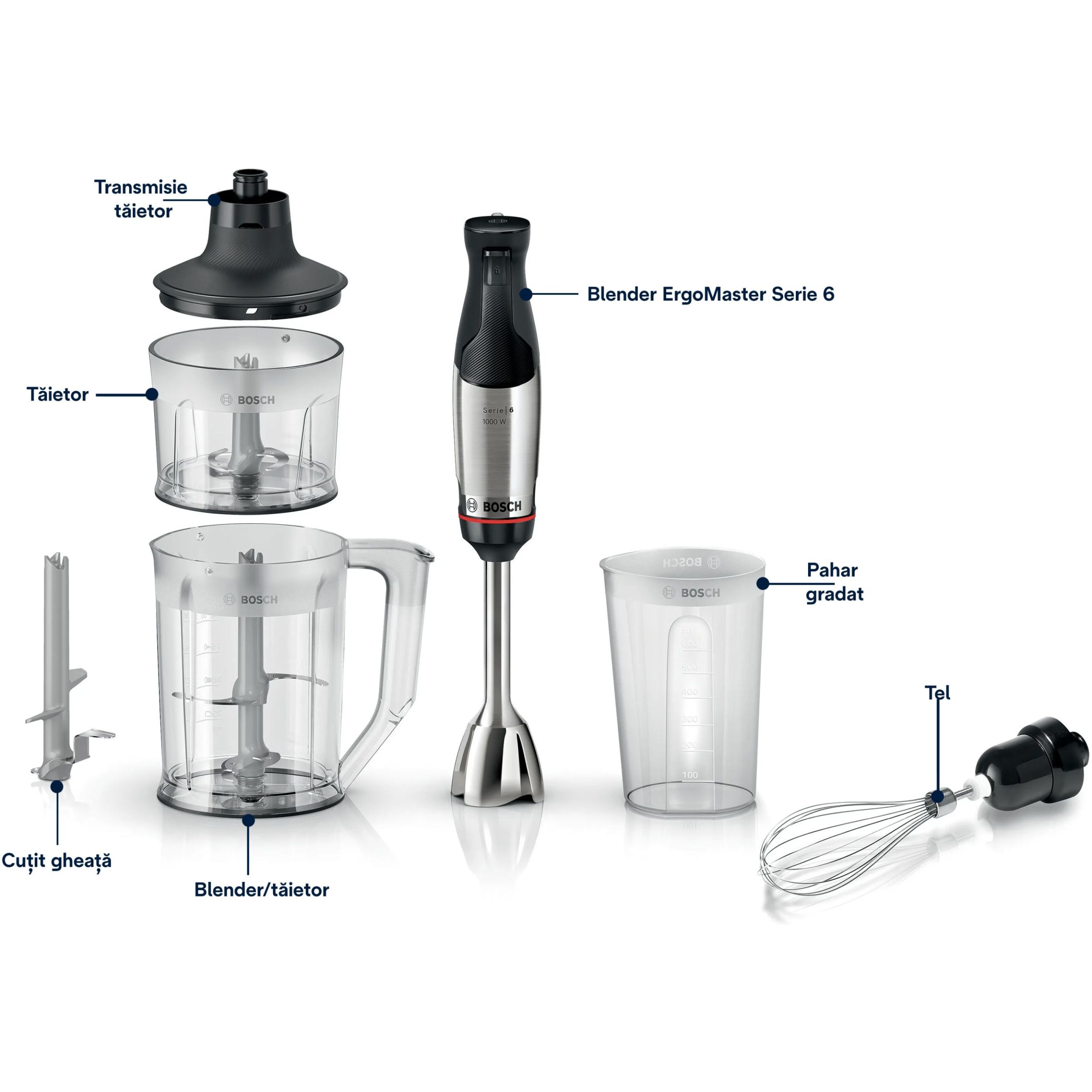 Blender de mână BOSCH Serie 6 ErgoMaster MSM6M652