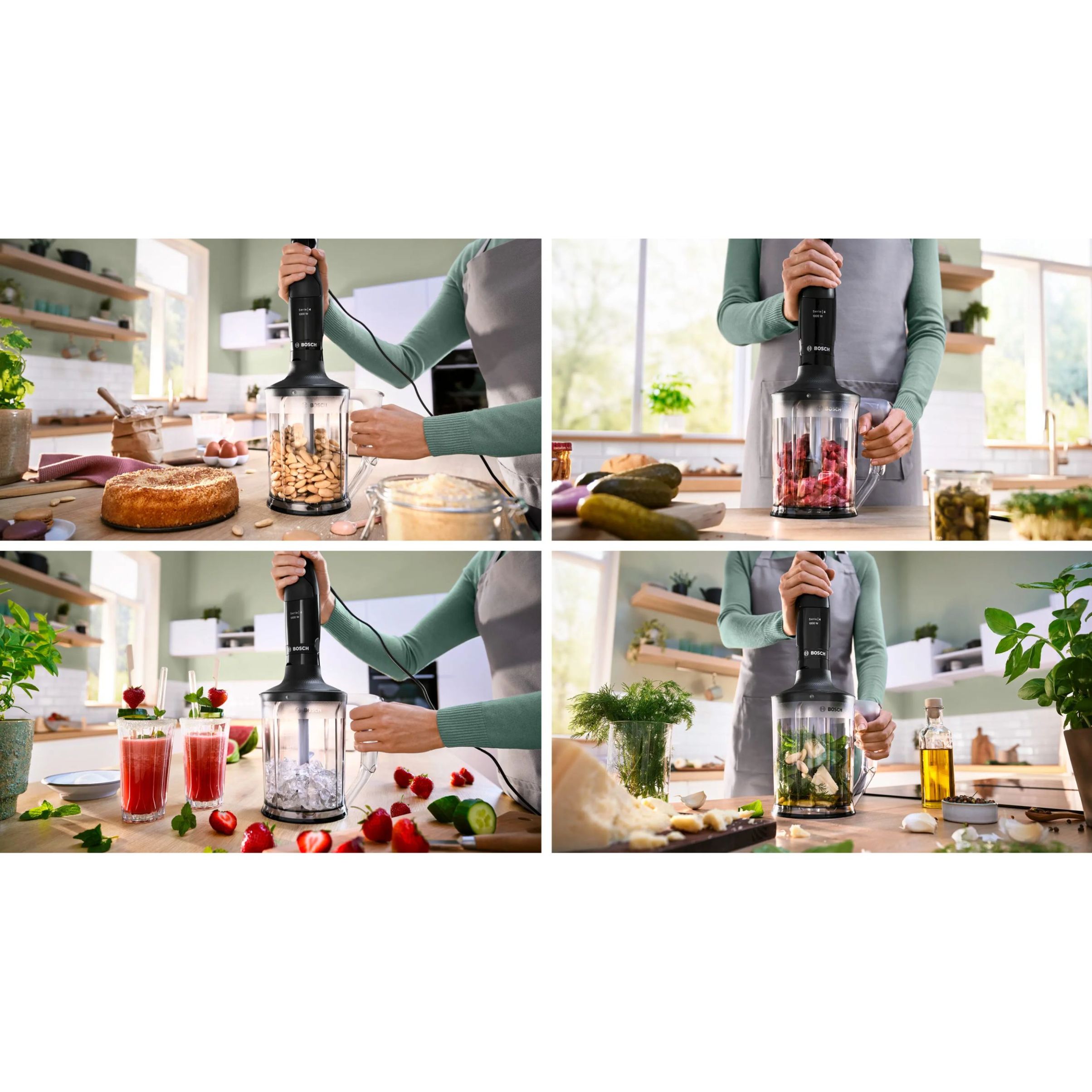 Blender de mână BOSCH Serie 4 ErgoMaster MSM4B654, 1000W, Antracit