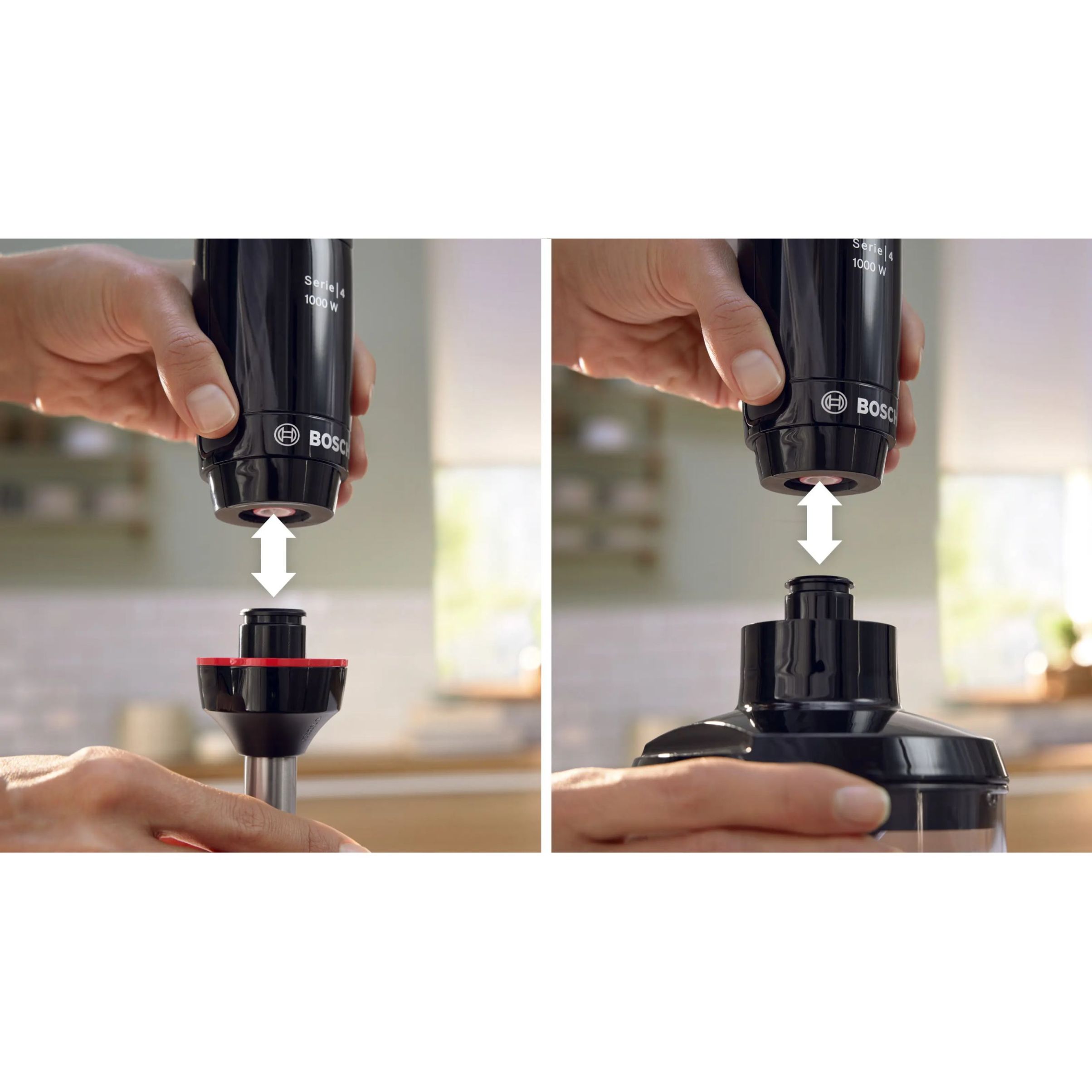 Blender de mână BOSCH Serie 4 ErgoMaster MSM4B624, 1000W, Piano Black