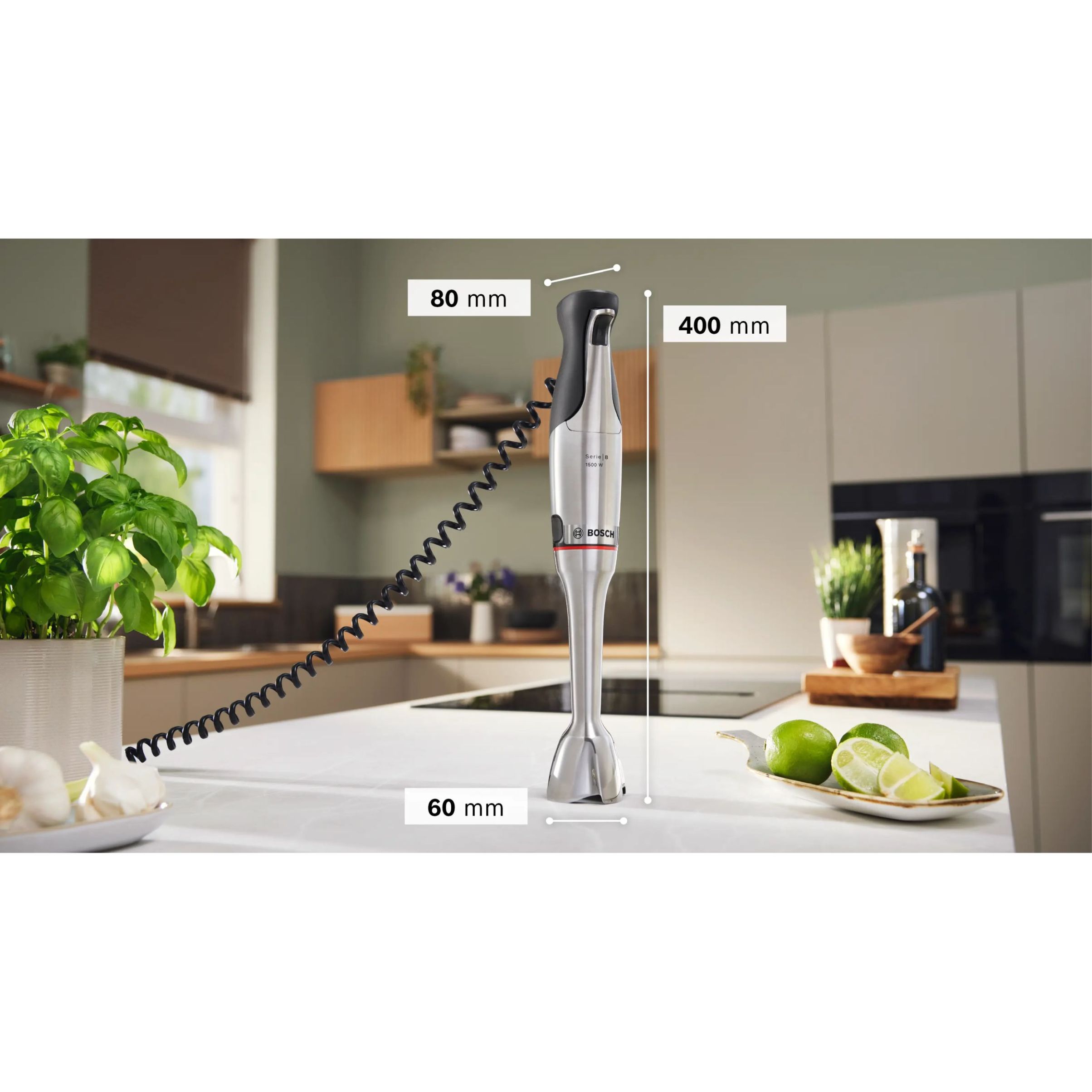 Blender de mână BOSCH Serie 8 ErgoMaster MSM8M930, 1500W, Stainless Steel