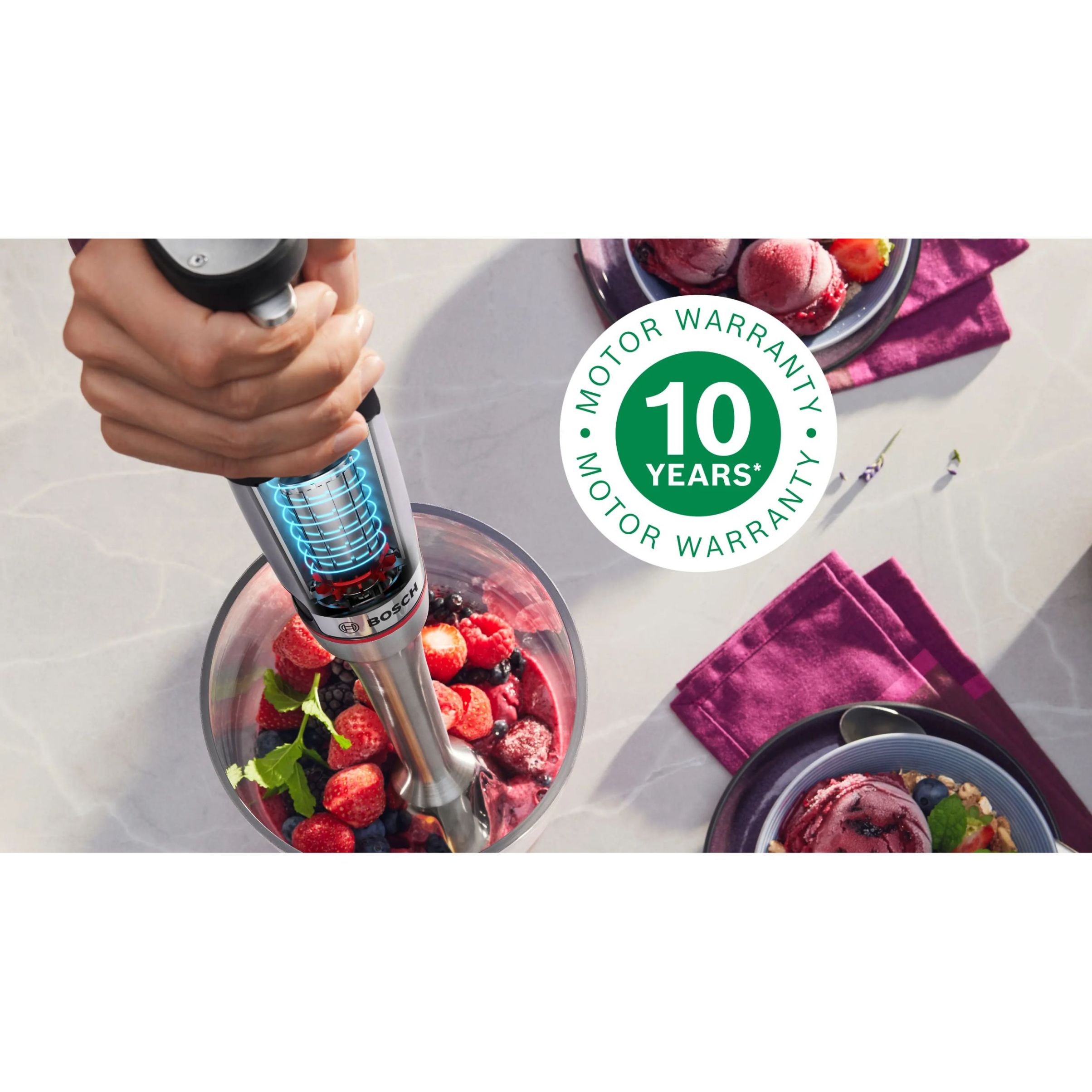 Blender de mână BOSCH Serie 8 ErgoMaster MSM8M930, 1500W, Stainless Steel
