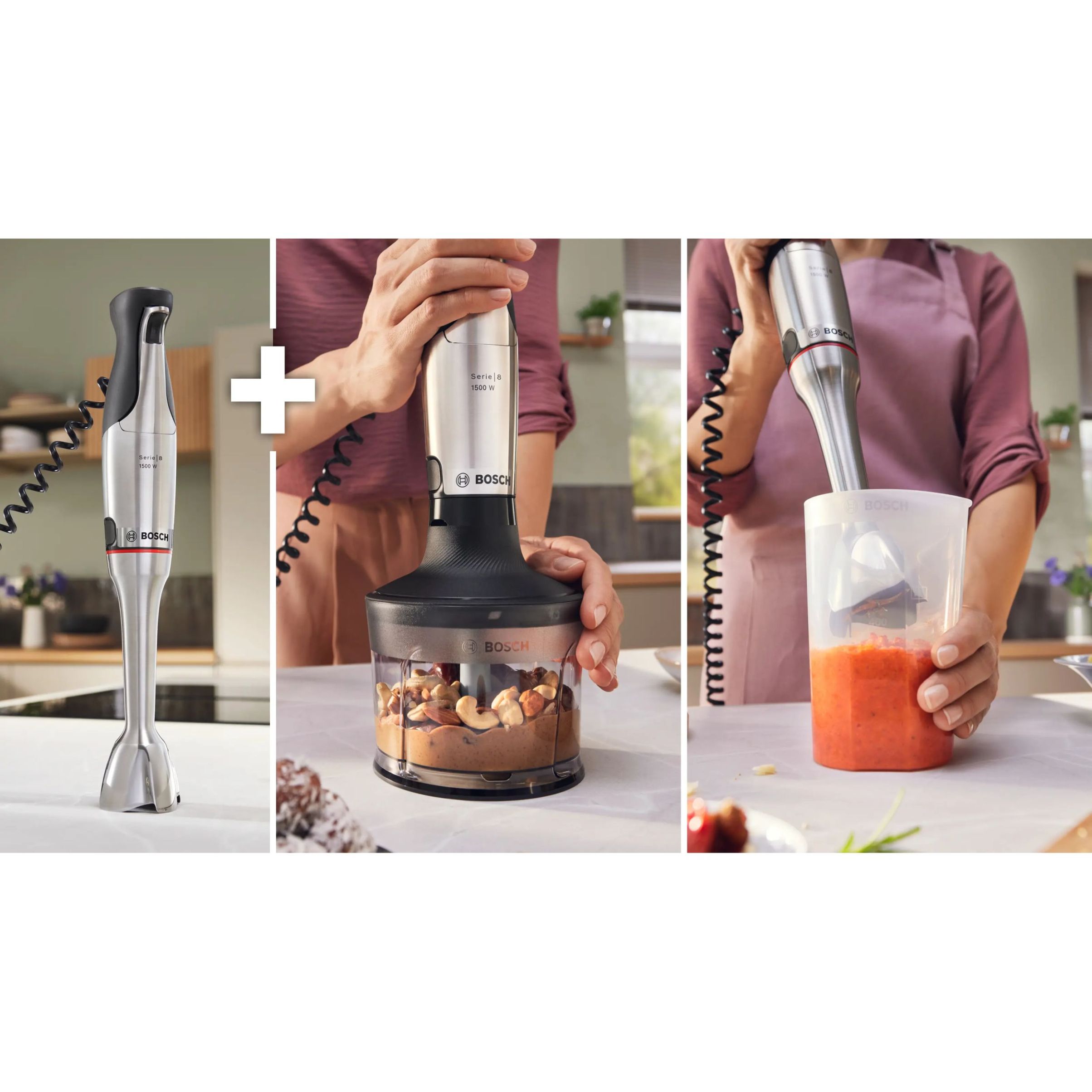 Blender de mână BOSCH Serie 8 ErgoMaster MSM8M930, 1500W, Stainless Steel