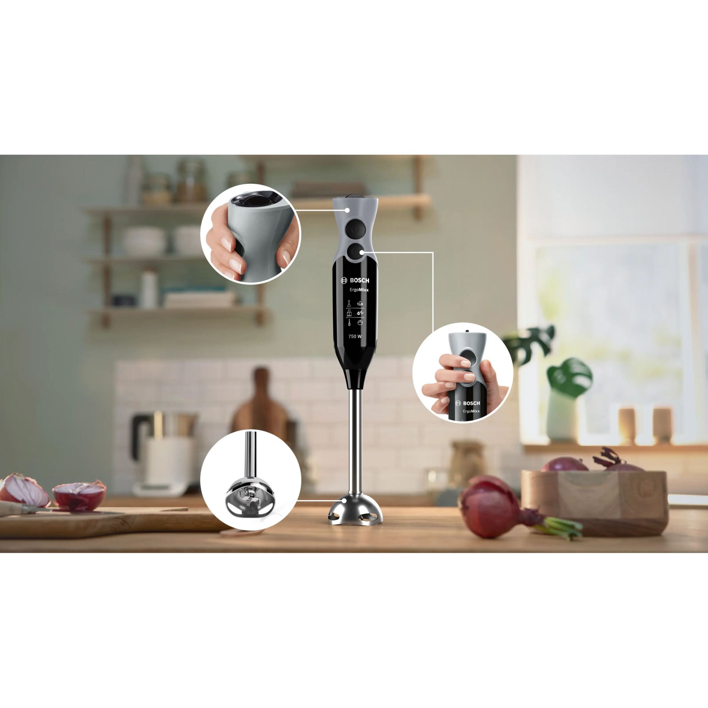 Blender de mână BOSCH ErgoMixx MSM67170, 750W