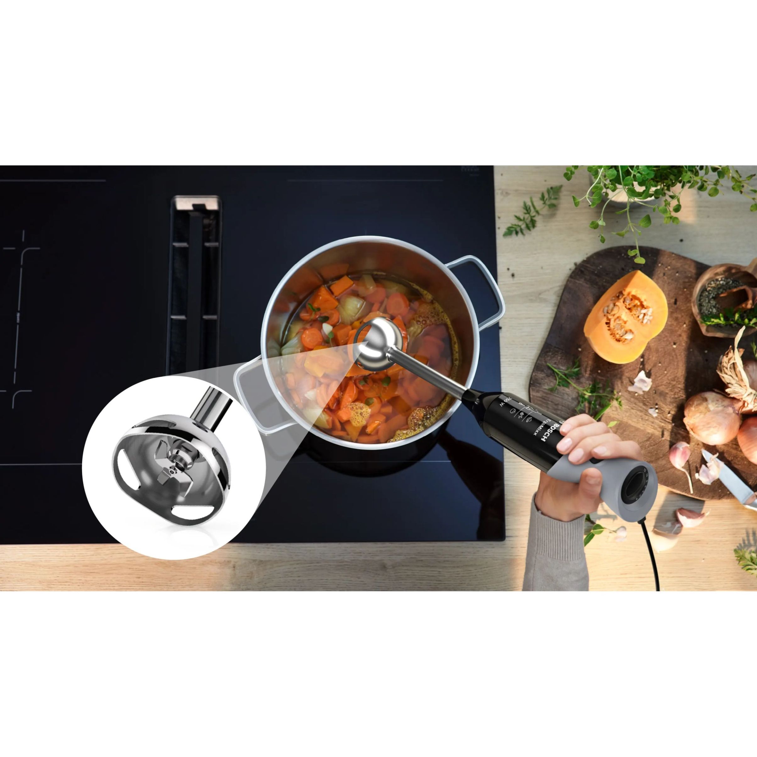Blender de mână BOSCH ErgoMixx MSM67170, 750W