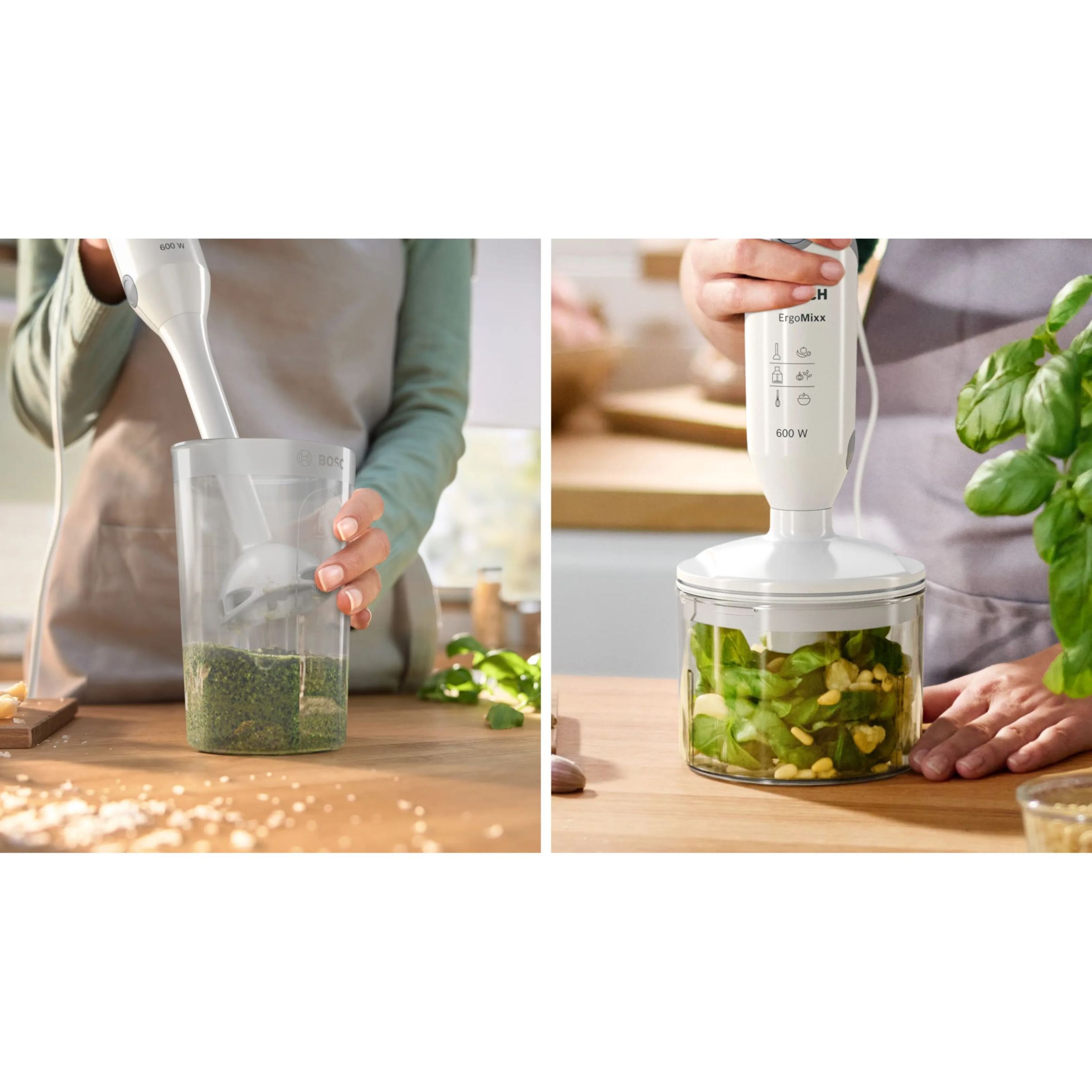 Blender de mână BOSCH ErgoMixx MSM66020, 600W, Alb