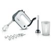 Mixer de mână BOSCH Styline MFQ49700  850W (5 trepte și Turbo)  Palete FineCreamer inox  Spirale inox  Picior blender  Vas mixare  Greutate redusă  Mâner soft touch  Cablu extensibil 140cm  G1.2kg