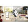Mixer de mână BOSCH Styline MFQ49700, 850W (5 trepte și Turbo), Palete FineCreamer inox, Spirale inox, Picior blender, Vas mixare, Greutate redusă, Mâner soft touch, Cablu extensibil 140cm, G1.2kg