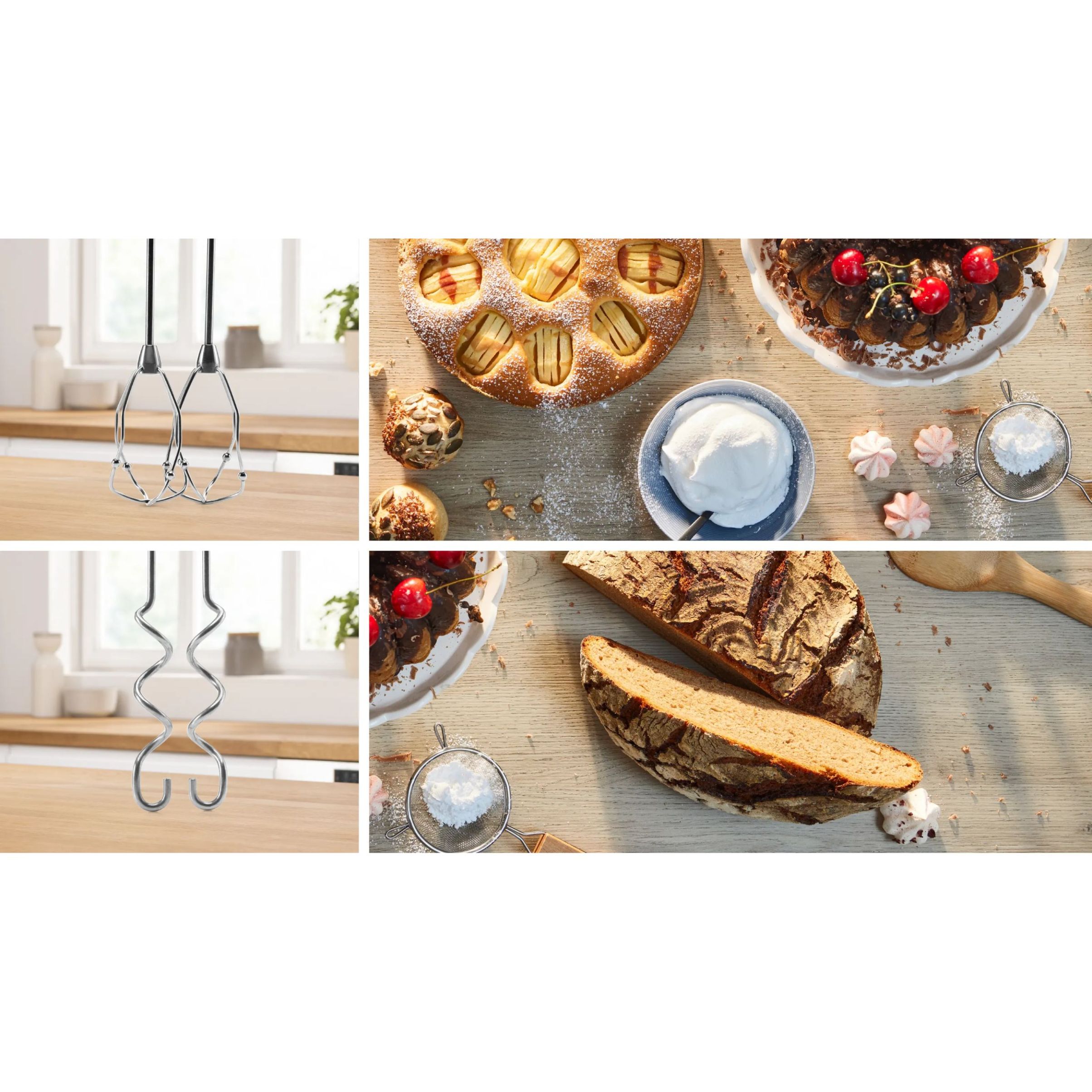 Mixer de mână BOSCH Styline MFQ49700, 850W (5 trepte și Turbo), Palete FineCreamer inox, Spirale inox, Picior blender, Vas mixare, Greutate redusă, Mâner soft touch, Cablu extensibil 140cm, G1.2kg