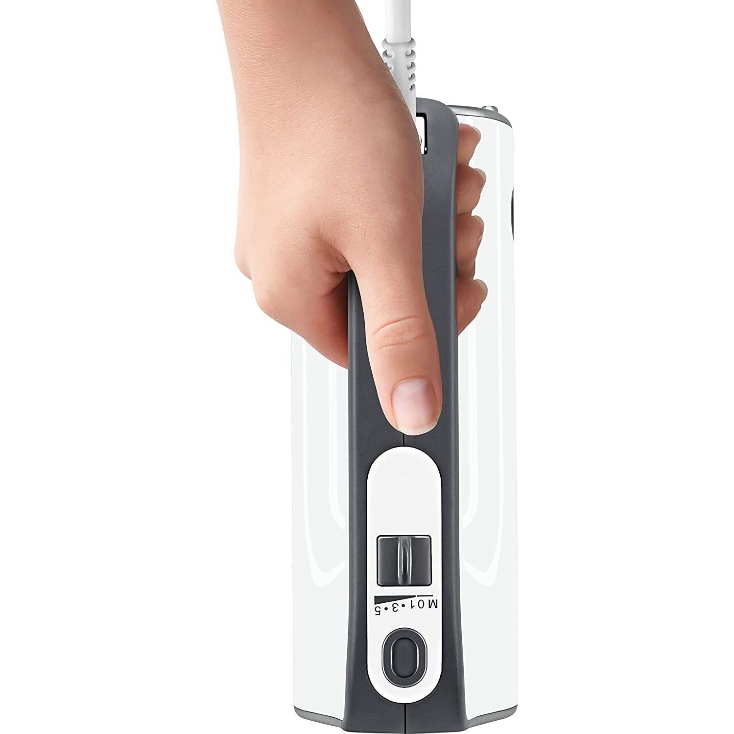 Mixer de mână BOSCH Styline MFQ49300, 850W (5 trepte și Turbo), Maximum 1060rpm, Palete FineCreamer inox, Spirale inox, Greutate redusă, Mâner soft touch, Cablu extensibil 140cm, 1.2kg, 65dBA