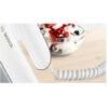 Mixer de mână BOSCH Styline MFQ49300, 850W (5 trepte și Turbo), Maximum 1060rpm, Palete FineCreamer inox, Spirale inox, Greutate redusă, Mâner soft touch, Cablu extensibil 140cm, 1.2kg, 65dBA