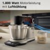 Robot de bucătărie planetar BOSCH Serie 8 MUMS8 Scale MUMS8ZS13, 1800W (7 trepte), Bol inox șlefuit 6l cu mânere, Set patiserie, Cântar, Cronometru, SoftStart, AirCooling, Carcasă metalică, Pearl Silver