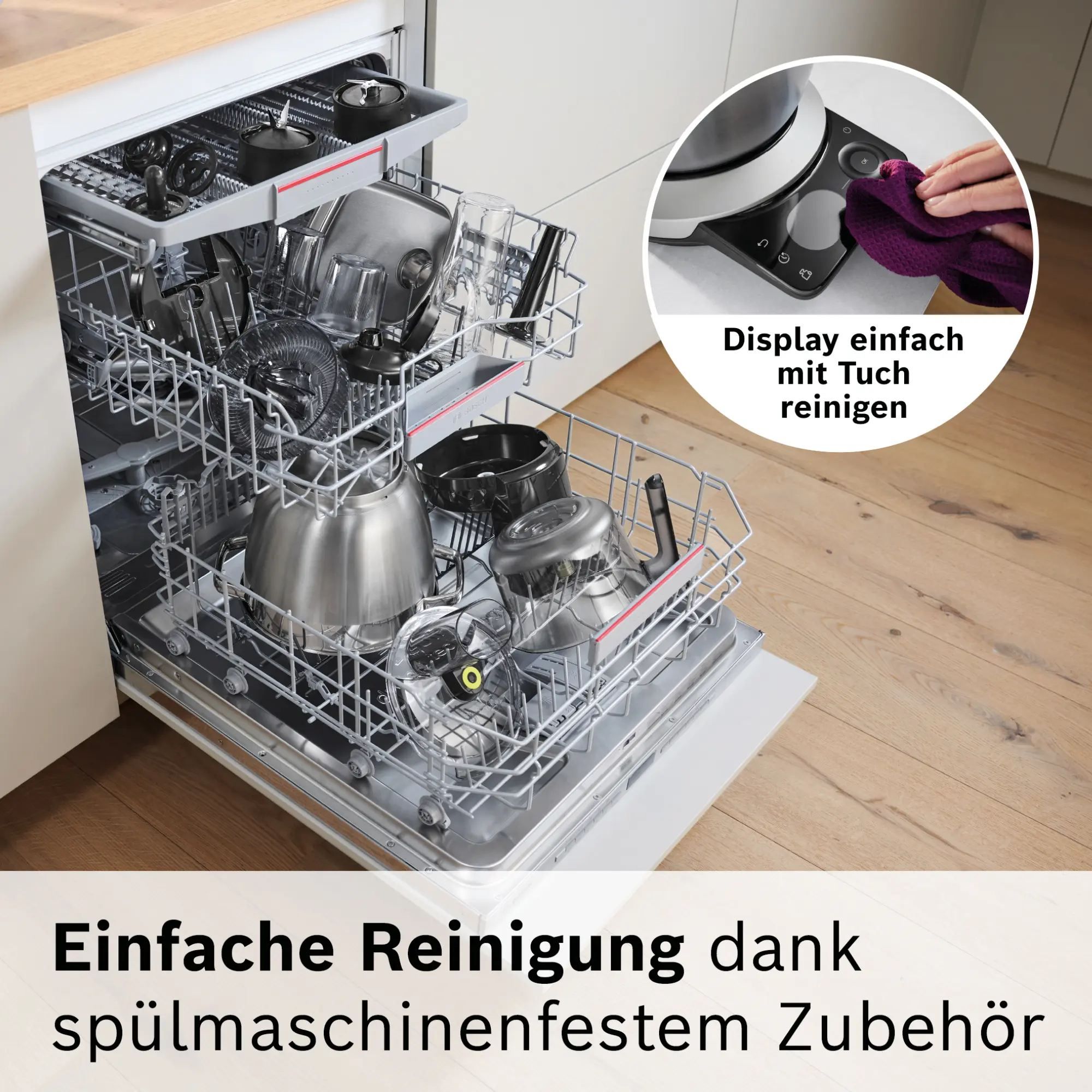 Robot de bucătărie planetar BOSCH Serie 8 MUMS8 Scale MUMS8ZS13, 1800W (7 trepte), Bol inox șlefuit 6l cu mânere, Set patiserie, Cântar, Cronometru, SoftStart, AirCooling, Carcasă metalică, Pearl Silver