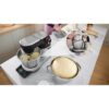 Robot de bucătărie planetar BOSCH Serie 8 MUMS8 Scale MUMS8ZS18, 1800W (7 trepte), Bol inox șlefuit 6l cu mânere, Set patiserie, Cântar, Cronometru, SoftStart, AirCooling, Carcasă metalică, Pearl Silver