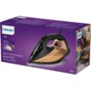 Fier de călcat cu abur Philips Azur Seria 7000 DST7040/80, 2800W, Continuu 50g/min, Jet 250g, Rezervor 300ml, Talpă SteamGlide Elite, Oprire automată, C2m, G1.82kg, Black and Gold