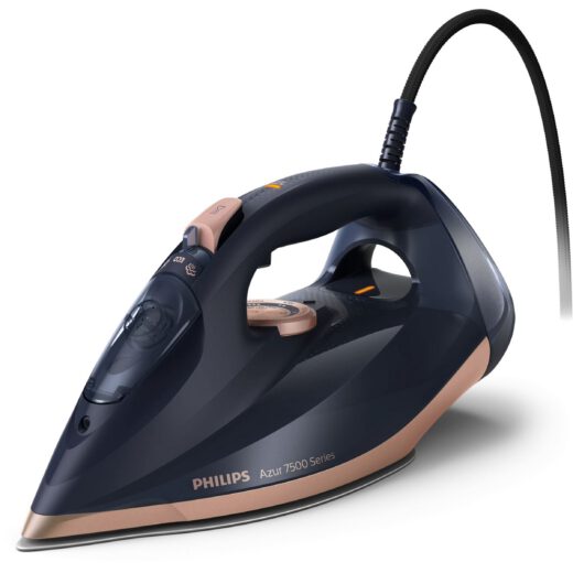 Fier de călcat cu abur Philips Azur Seria 7500 DST7510/80  3200W  Continuu 55g/min  Jet 260g  Rezervor 300ml  Talpă SteamGlide Elite  Oprire automată  C2m  G1.82kg  Black Gold