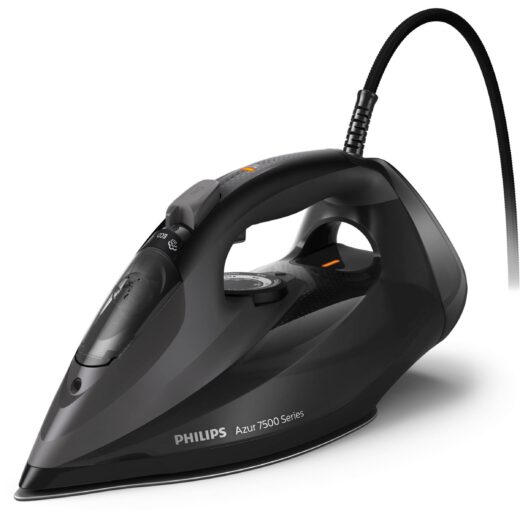 Fier de călcat cu abur Philips Azur Seria 7500 DST7511/80  3200W  Continuu 55g/min  Jet 260g  Rezervor 300ml  Talpă SteamGlide Elite  Oprire automată  C2m  G1.78kg  Negru