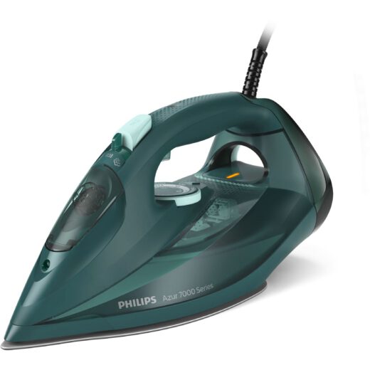 Fier de călcat cu abur Philips Azur Seria 7000 DST7050/70  2800W  Continuu 50g/min  Jet 250g  Rezervor 300ml  Talpă SteamGlide Elite  Oprire automată  C2m  G1.82kg  Opal Green