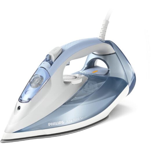 Fier de călcat cu abur Philips Azur Seria 7000 DST7011/20  2600W  Continuu 45g/min  Jet 220g  Rezervor 300ml  Talpă SteamGlide Plus  C2m  G1.67kg  Light Blue
