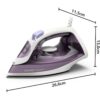 Fier de călcat cu abur Philips Seria 2000 DST2020/30, 2000W, Continuu 25g/min, Jet 110g, Rezervor 250ml, Talpă ceramică, C1.9m, G0.98kg, Light Purple