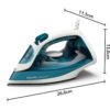 Fier de călcat cu abur Philips Seria 2000 DST2020/90, 2000W, Continuu 25g/min, Jet 110g, Rezervor 250ml, Talpă ceramică, C1.9m, G0.98kg, Petrol Blue