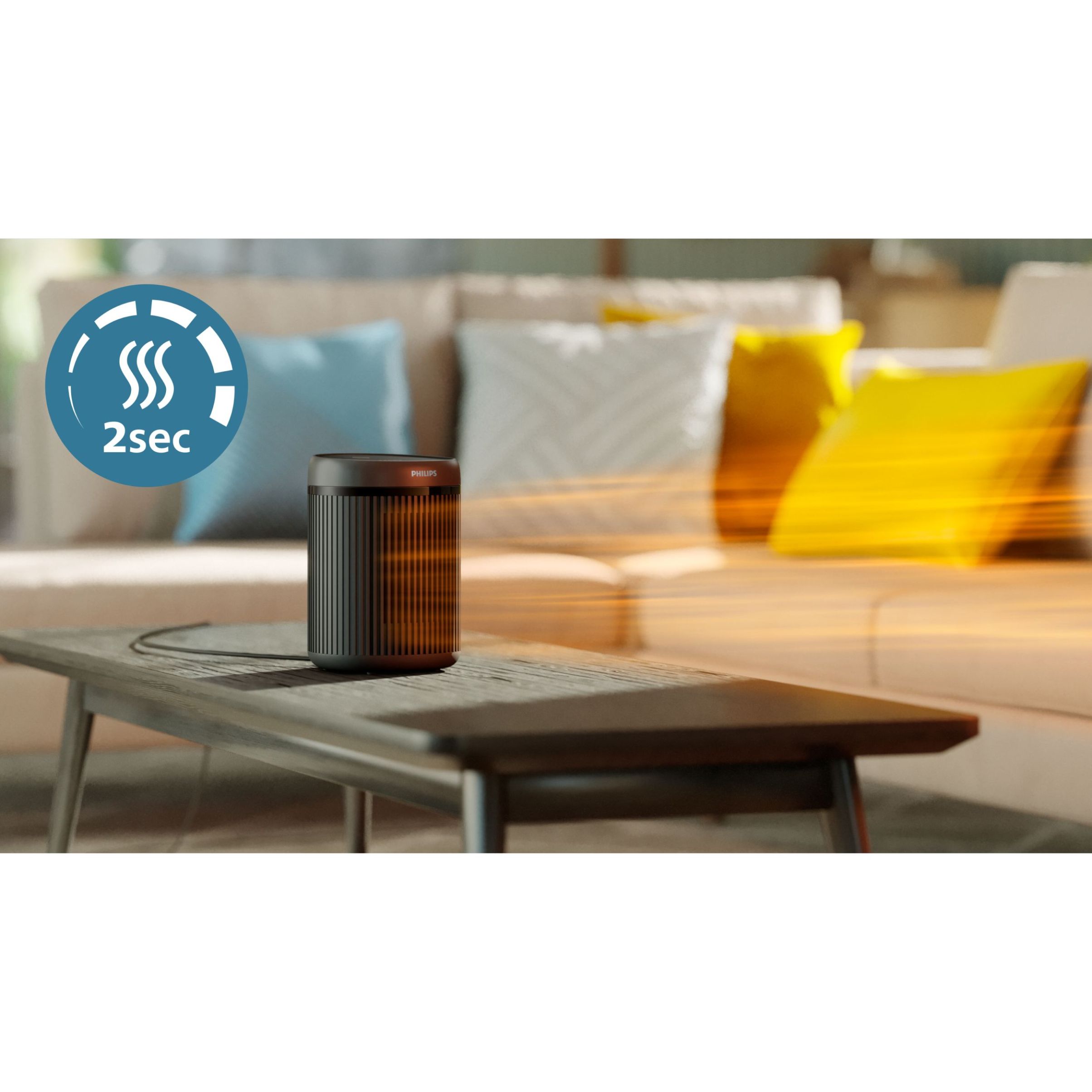 Aerotermă ceramică compactă Philips Seria 2000 CX2120/01, Dark Gray