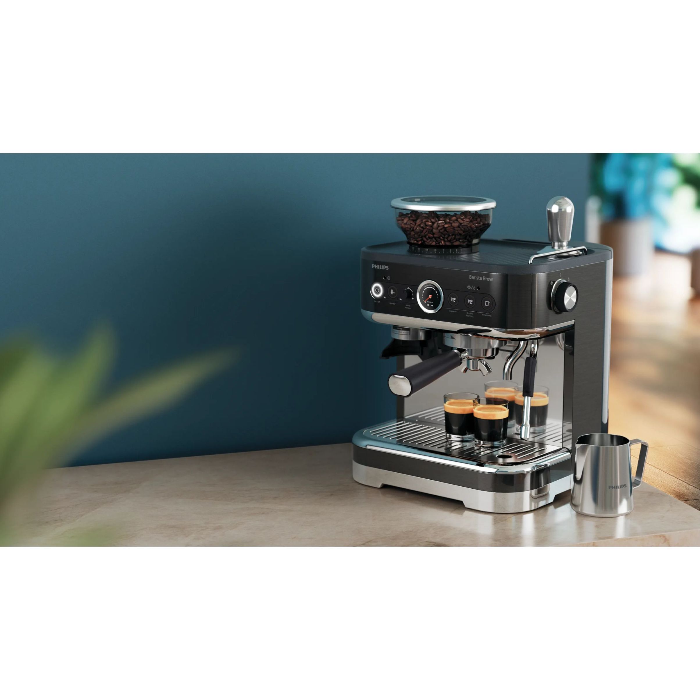 Espressor semi-automat Philips Barista Brew PSA3218/10  1350W  15 bar  2.3l  Metal Black