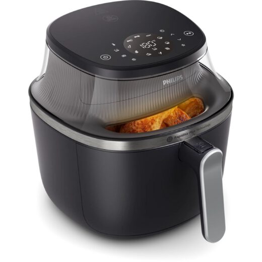 Friteuză cu aer cald Philips AirFryer Seria 3000 NA331/00, 1700W, 6.2l, Fereastră de gătit, RapidAir Plus, HomeID App, 16 funcții