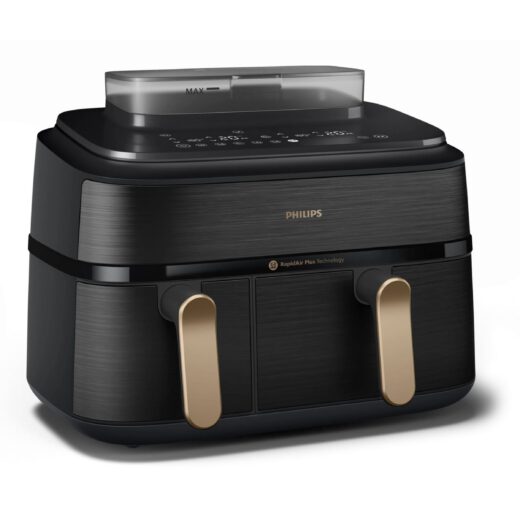 Friteuză cu aer cald Philips AirFryer Seria 3000 NA331/10, 1700W, 6.2l, Fereastră de gătit, RapidAir Plus, HomeID App, 16 funcții