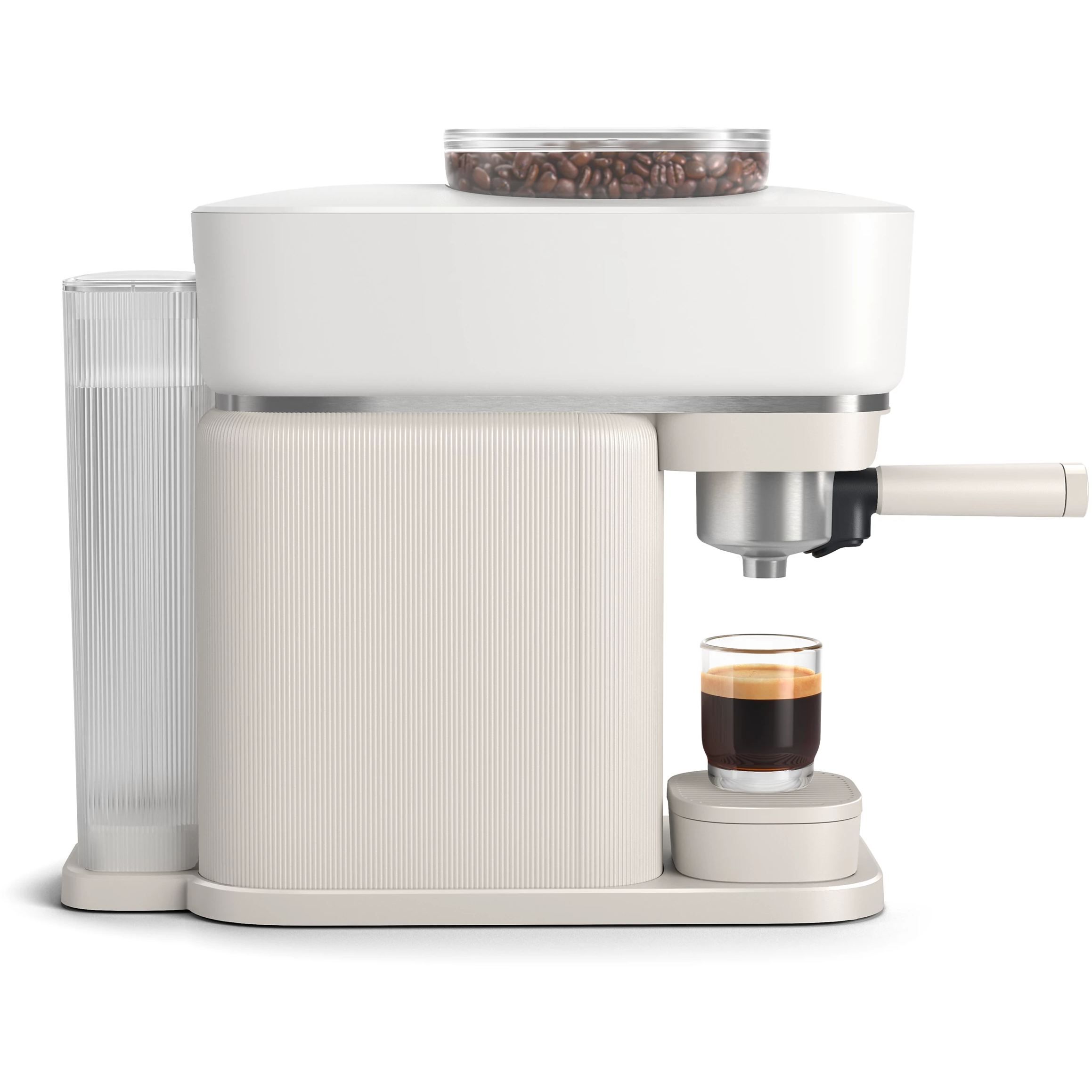 Espressor manual Philips Baristina BAR300/00  16 bar  Râșniță ceramică  Boabe 170gr  Rezervor 1.2l  Platformă pentru cești  Oprire automată  Espresso și Lungo  Portafiltru alb  Milky White