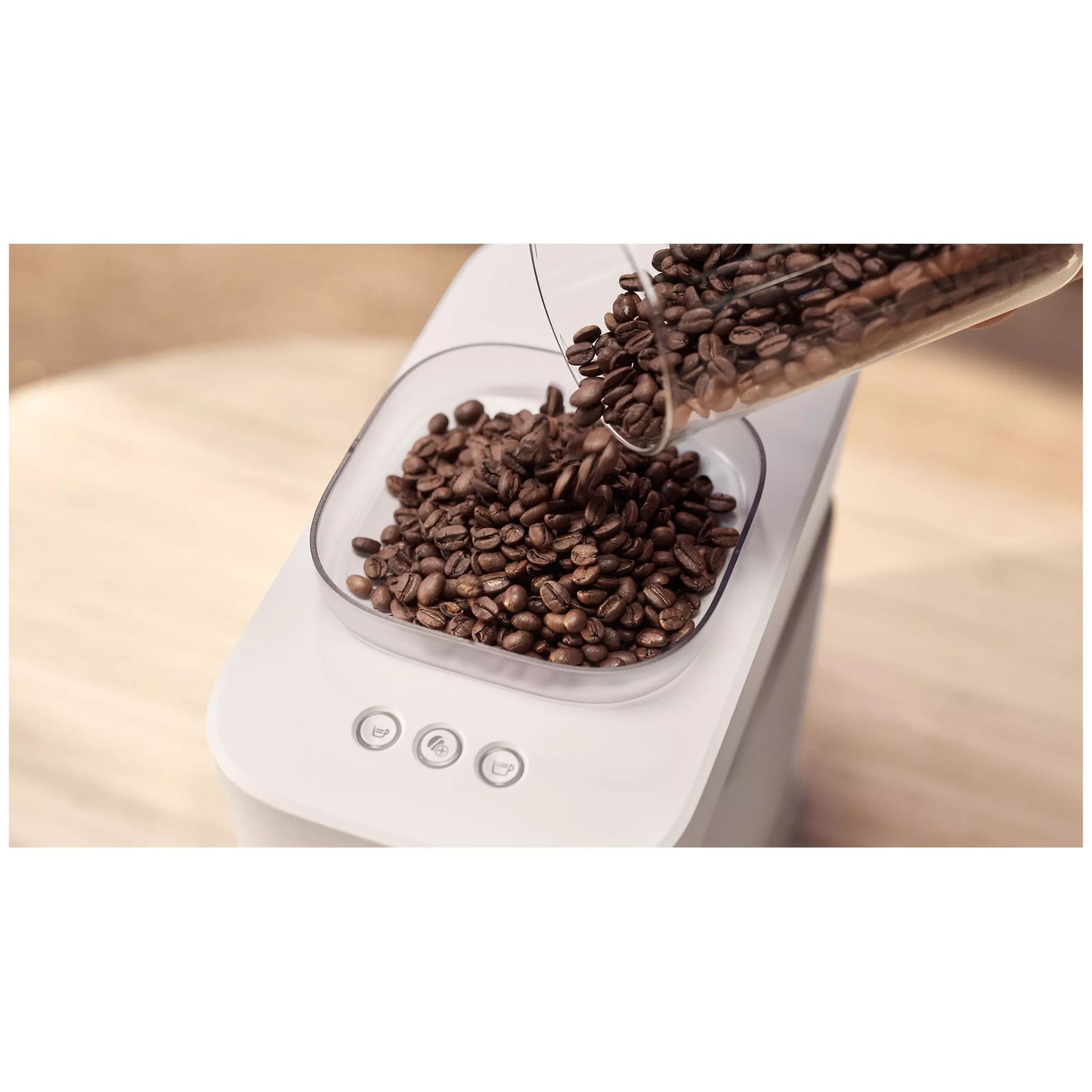 Espressor manual Philips Baristina BAR300/03  16 bar  Râșniță ceramică  Boabe 170gr  Rezervor 1.2l  Platformă pentru cești  Oprire automată  Espresso și Lungo  Portafiltru galben  Milky White