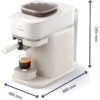 Espressor manual Philips Baristina BAR300/03  16 bar  Râșniță ceramică  Boabe 170gr  Rezervor 1.2l  Platformă pentru cești  Oprire automată  Espresso și Lungo  Portafiltru galben  Milky White