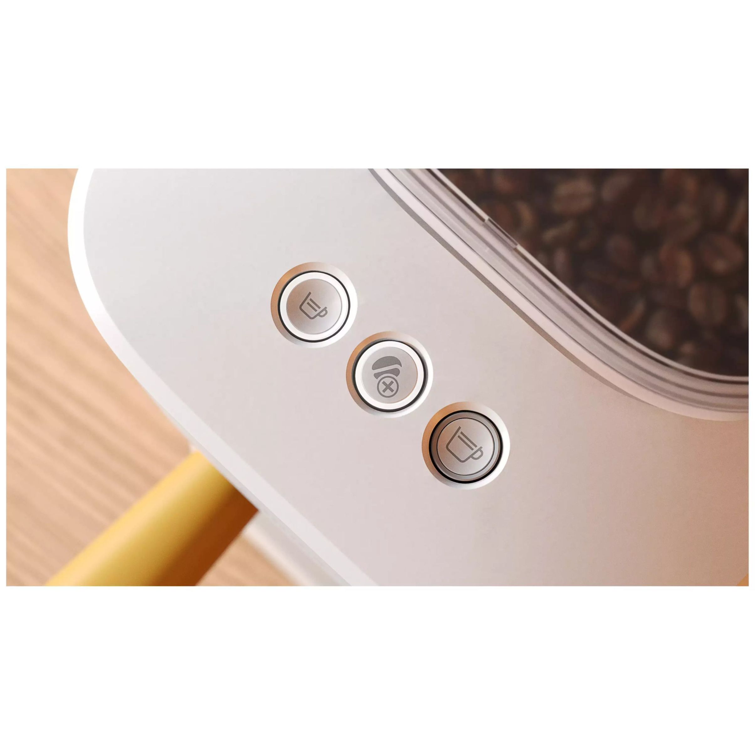 Espressor manual Philips Baristina BAR300/03  16 bar  Râșniță ceramică  Boabe 170gr  Rezervor 1.2l  Platformă pentru cești  Oprire automată  Espresso și Lungo  Portafiltru galben  Milky White