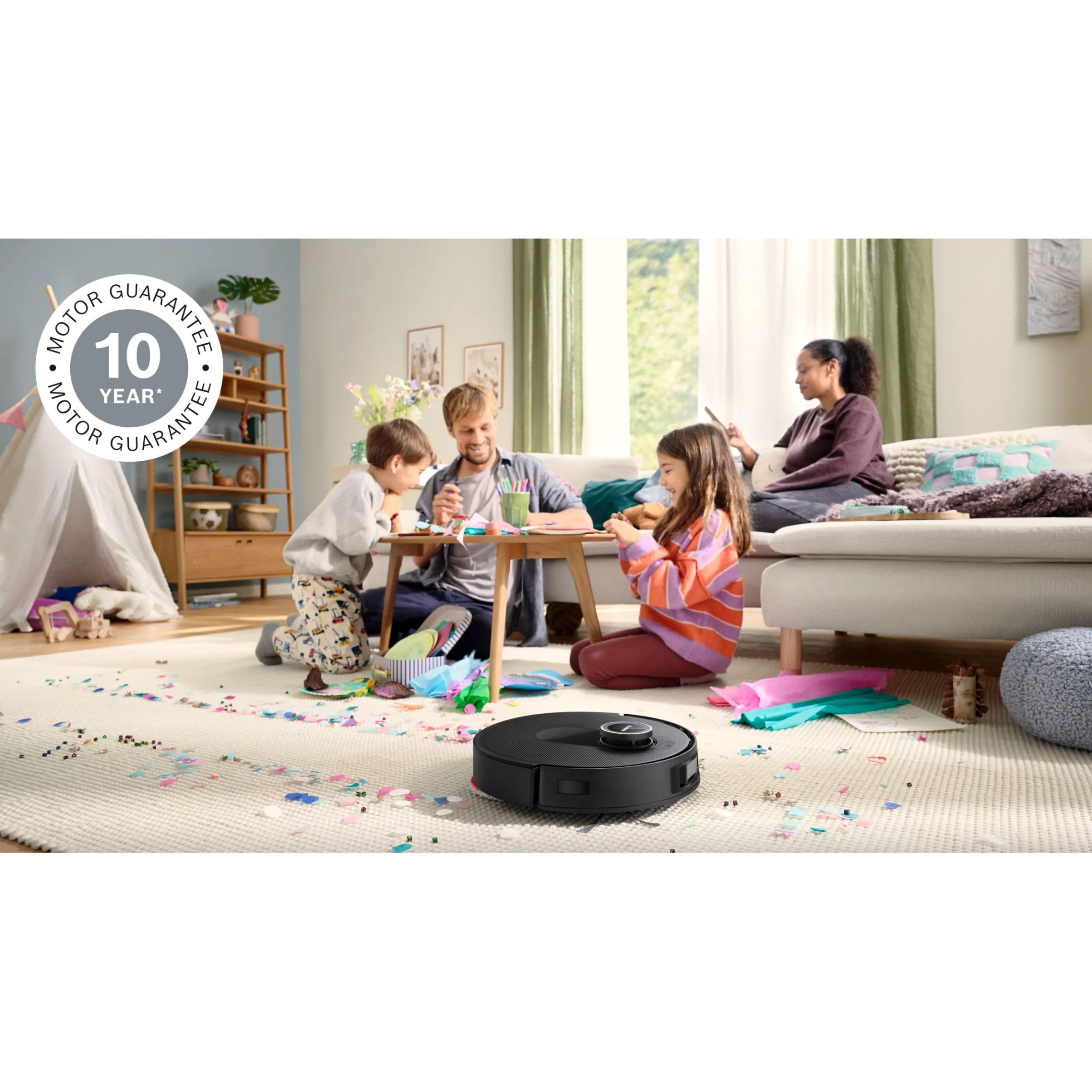 Aspirator robot BOSCH Spotless Max Cam BCRDW3BX, Apă 55ml, Rezervor 0.3l, Perie Carbon Power, Funcție Reduced Tangling, Navigare ușoară, Negru