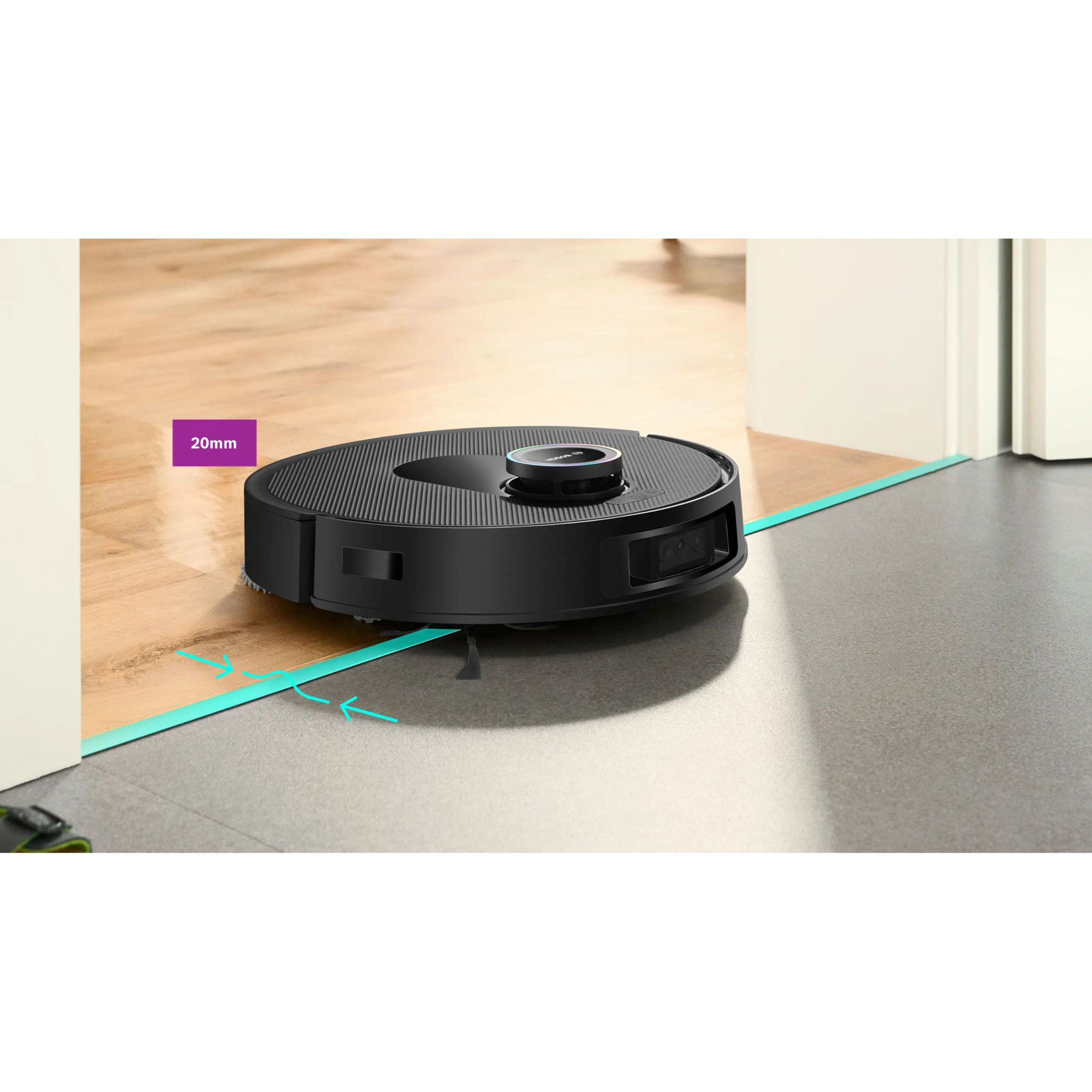 Aspirator robot BOSCH Spotless Max Cam BCRDW3BX, Apă 55ml, Rezervor 0.3l, Perie Carbon Power, Funcție Reduced Tangling, Navigare ușoară, Negru