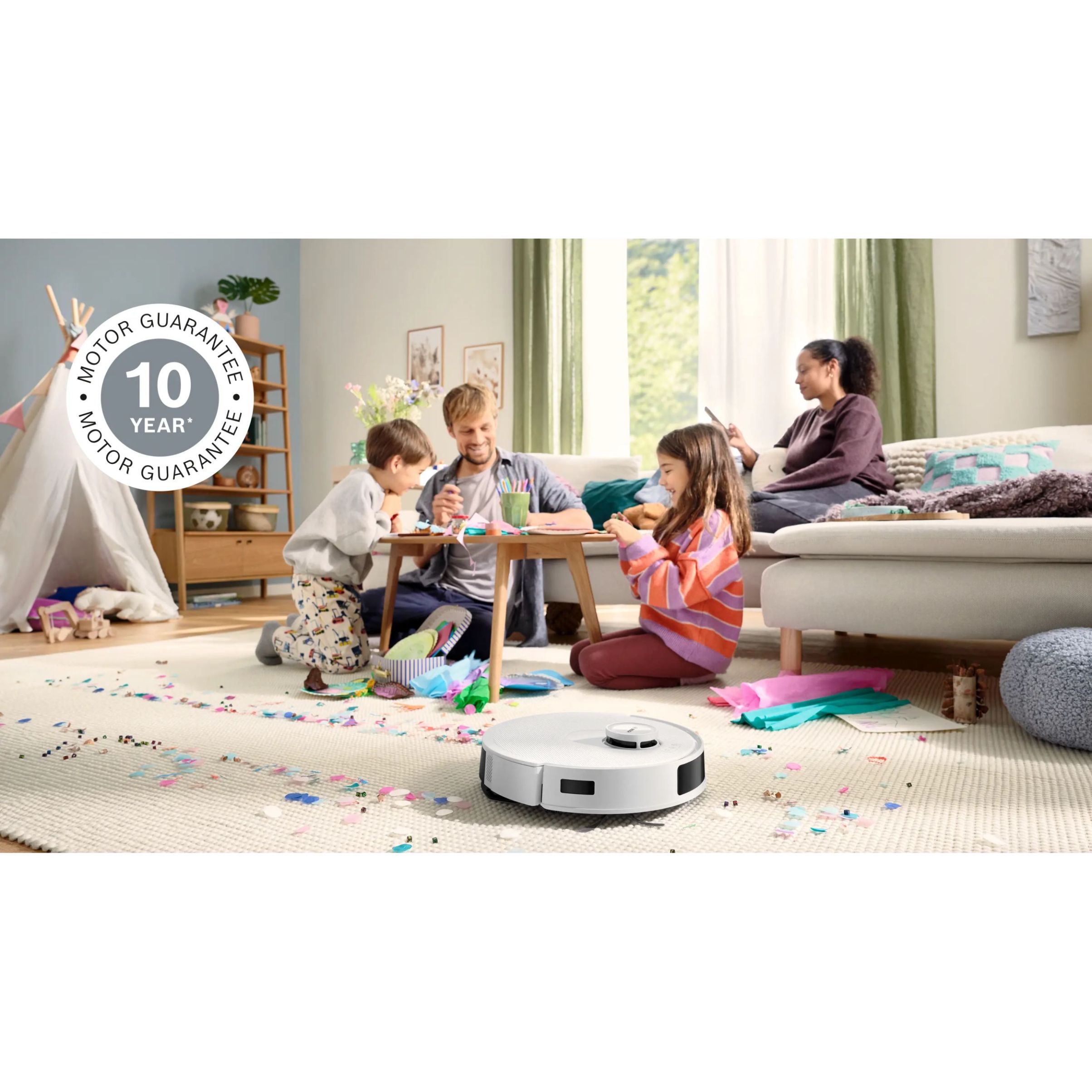 Aspirator robot BOSCH Spotless BCRC1W, Apă 180ml, Rezervor 0.4l, Perie Carbon Power, Funcție Reduced Tangling, Navigare ușoară, Alb
