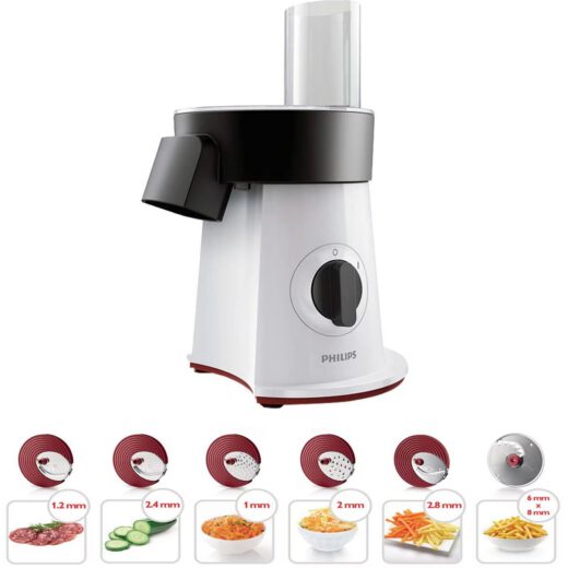 Aparat de preparat salate Philips Viva HR1388/80  6 discuri
