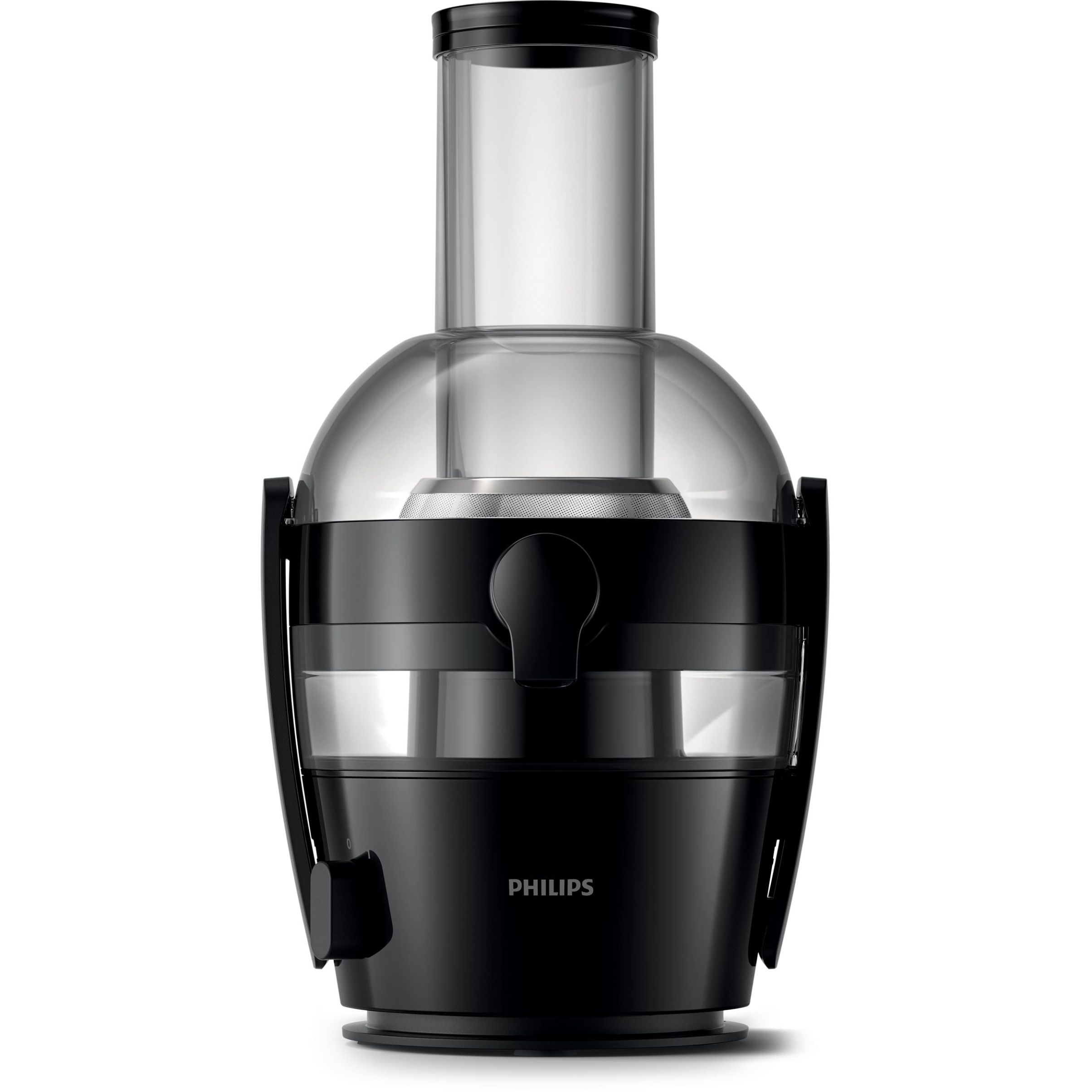 Storcător de fructe centrifugal Philips Viva HR1855/70, 800W (o viteză), Capacitate 2l, Tub alimentare XL 7.5cm, Cană 800ml, Cablu 1m, Sită QuickClean, Curățare rapidă Pre-Clean, Funcție anti-picurare, 78dBA, Blac