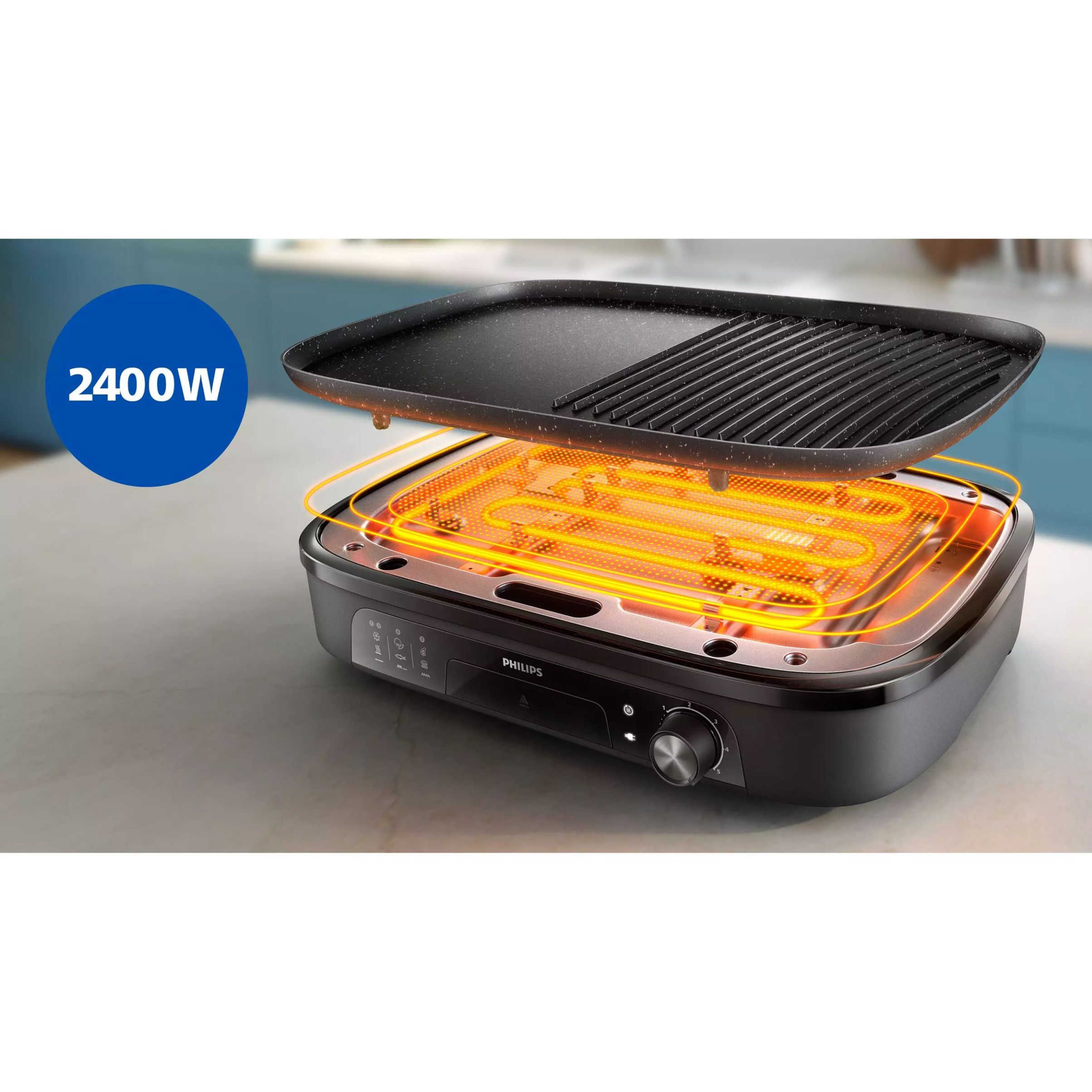 Grătar electric de masă Philips HD6210/90