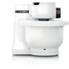 Robot de bucătărie planetar BOSCH Serie S2 MUMS2 MUMS2AW21, 700W (4 trepte), Bol plastic 3.8l, Set de patiserie, Soft Start, Design compact, Control electronic al puterii, G4.4kg, Fully White