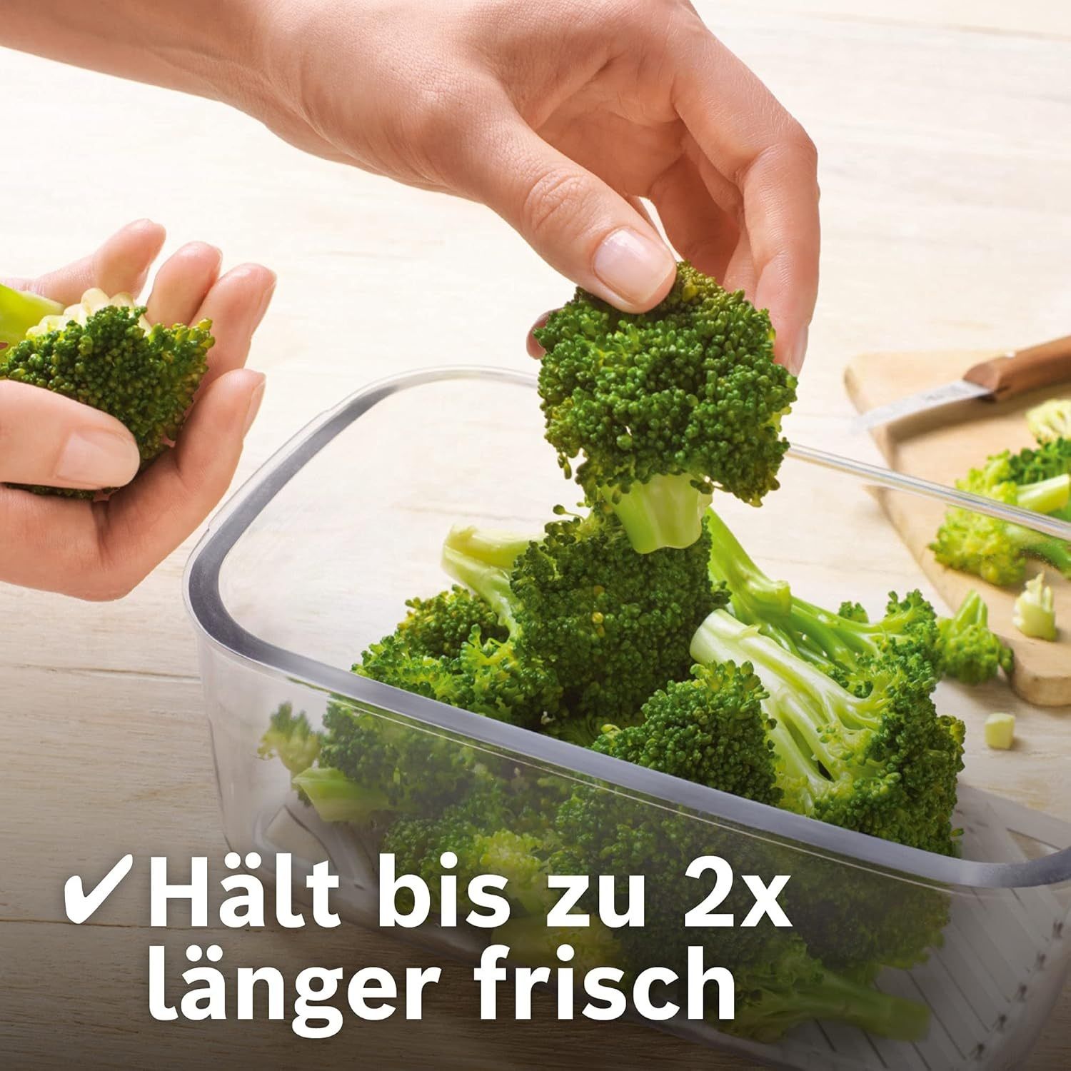 Set de accesorii BOSCH ErgoMixx Fresh Vacuum Glass MSZV6FSG2 – 17006290, 2 recipiente 1.2 litri din sticlă borosilicată, Capace Tritan, Pompă vidare albă, Tăvițe scurgere incluse