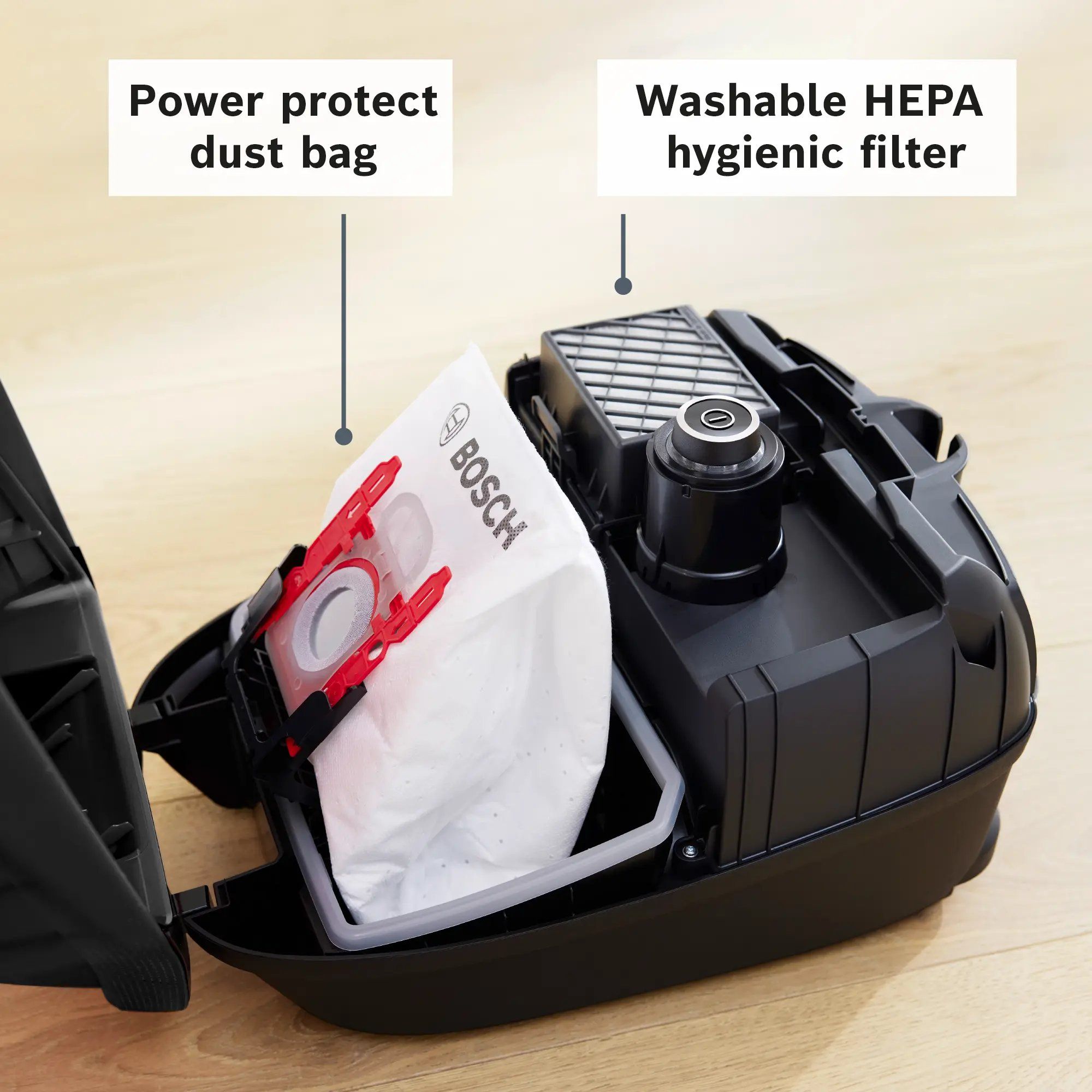Aspirator cu sac BOSCH Serie 6 ProPower BGL6POW2, 850W