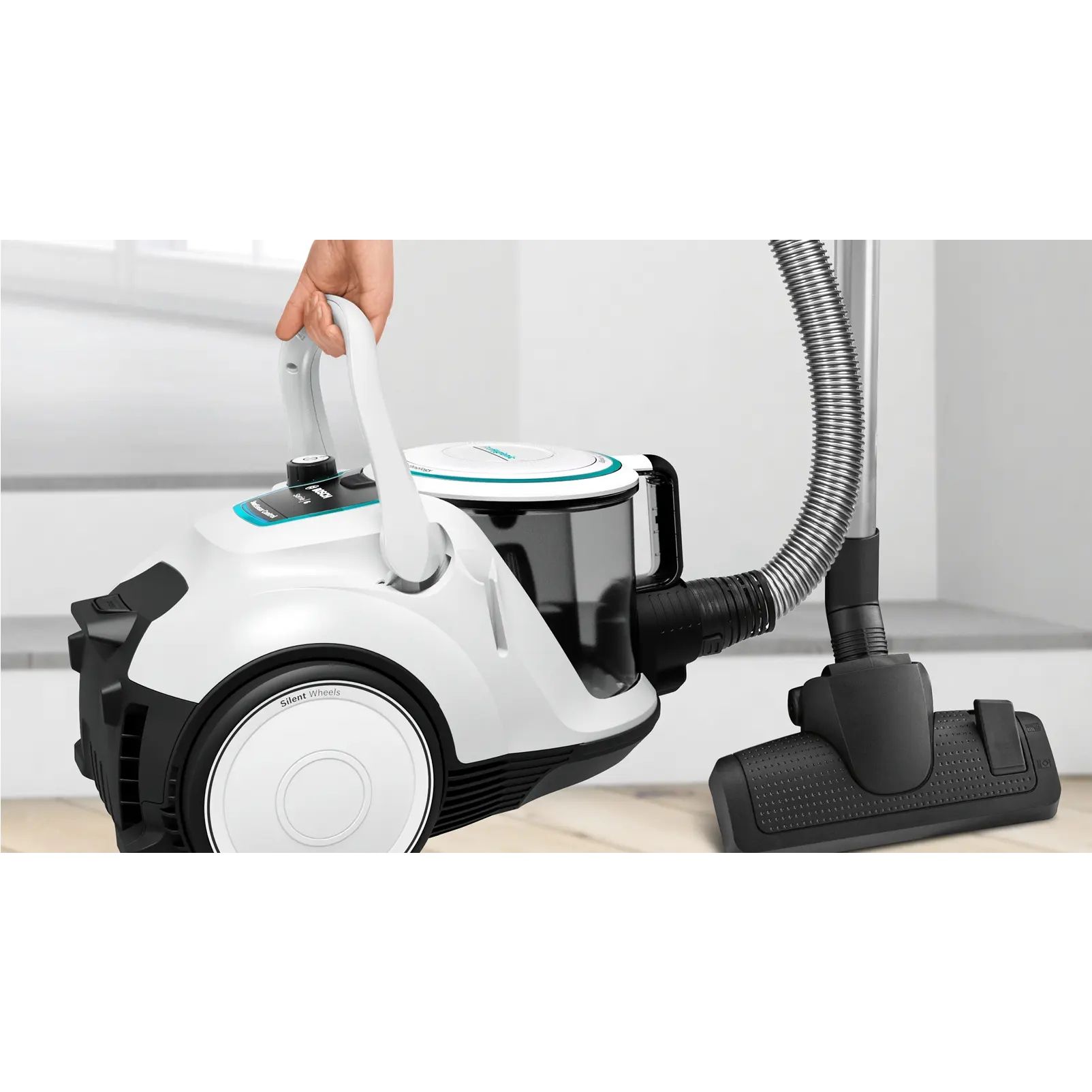 Aspirator fără sac BOSCH Serie 6 ProHygienic BGS41HYG1, Alb
