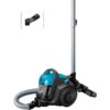 Aspirator fără sac BOSCH Serie 2 BGS05A221  700W  1.5l  Motor inovator HiSpin  Filtru igienic PureAir  Perie cu role multifuncțională  Ultra-compact  Derulator automat cablu  Stone Grey/Turquoise
