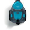 Aspirator fără sac BOSCH Serie 2 BGS05A221, 700W, 1.5l, Motor inovator HiSpin, Filtru igienic PureAir, Perie cu role multifuncțională, Ultra-compact, Derulator automat cablu, Stone Grey/Turquoise