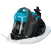 Aspirator fără sac BOSCH Serie 2 BGS05A221, 700W, 1.5l, Motor inovator HiSpin, Filtru igienic PureAir, Perie cu role multifuncțională, Ultra-compact, Derulator automat cablu, Stone Grey/Turquoise