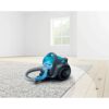 Aspirator fără sac BOSCH Serie 2 BGS05A221, 700W, 1.5l, Motor inovator HiSpin, Filtru igienic PureAir, Perie cu role multifuncțională, Ultra-compact, Derulator automat cablu, Stone Grey/Turquoise