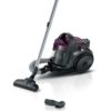 Aspirator fără sac BOSCH Serie 2 Cleann’n BGC05AAA1  Asp uscată  700W  Praf 1.5l  Cablu 6m  78dBA  Filtru igienic EPA12  Mâner ergonomic  3 roți  AirCycle  HiSpin  Perie cu clapetă  4.4kg  Violet