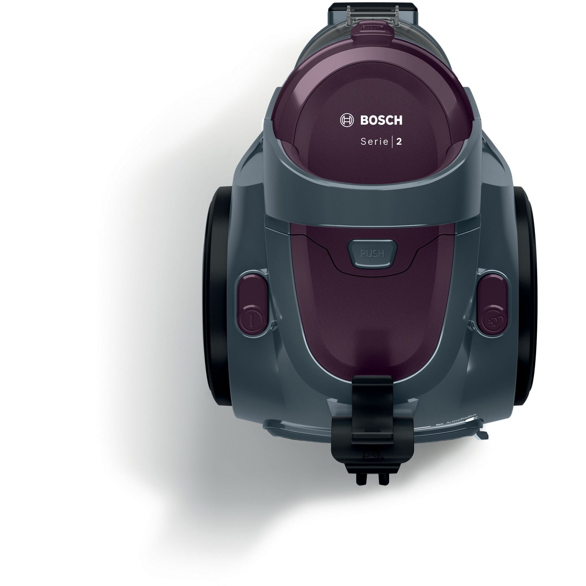 Aspirator fără sac BOSCH Serie 2 Cleann’n BGC05AAA1, Asp uscată, 700W, Praf 1.5l, Cablu 6m, 78dBA, Filtru igienic EPA12, Mâner ergonomic, 3 roți, AirCycle, HiSpin, Perie cu clapetă, 4.4kg, Violet
