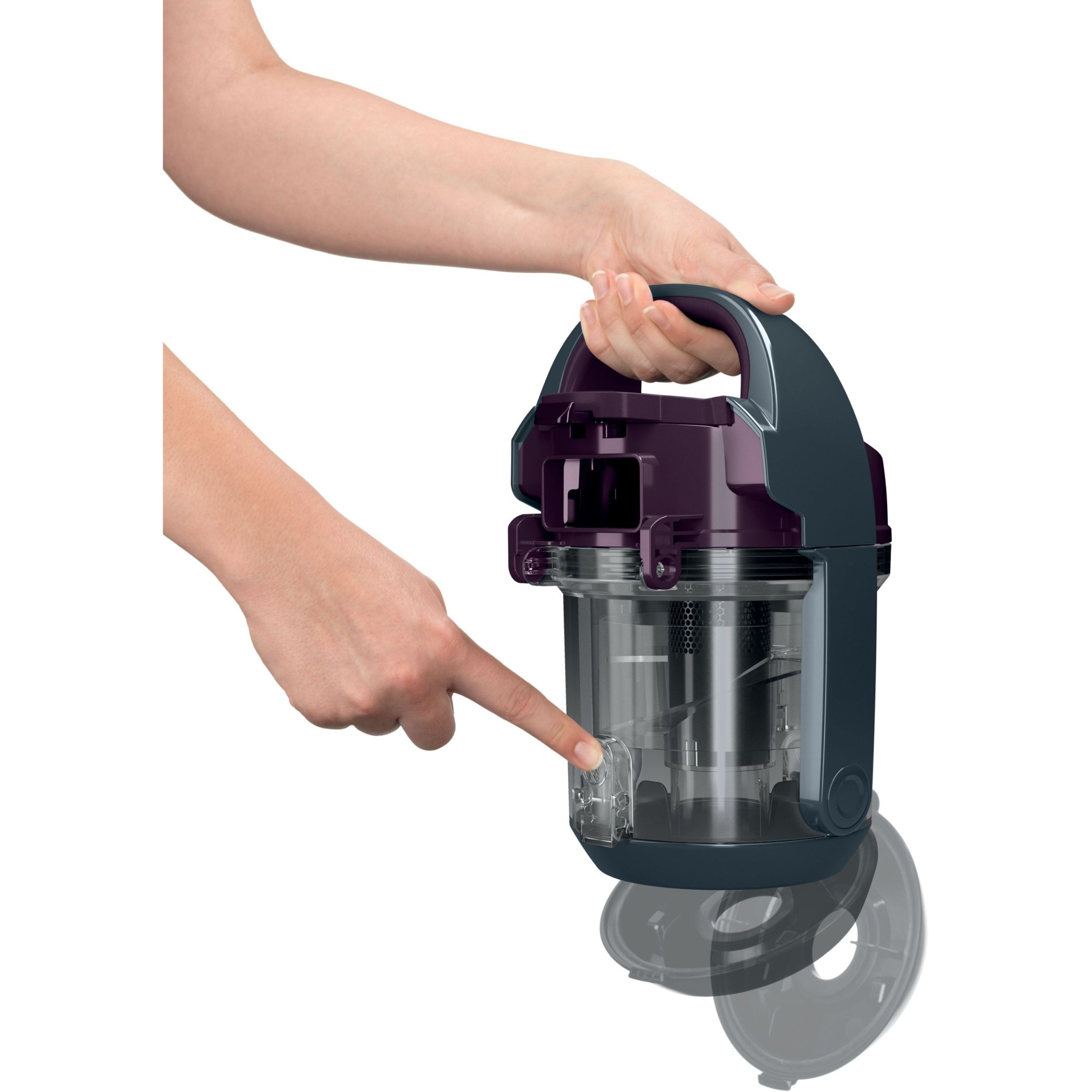 Aspirator fără sac BOSCH Serie 2 Cleann’n BGC05AAA1, Asp uscată, 700W, Praf 1.5l, Cablu 6m, 78dBA, Filtru igienic EPA12, Mâner ergonomic, 3 roți, AirCycle, HiSpin, Perie cu clapetă, 4.4kg, Violet