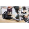 Aspirator fără sac BOSCH Serie 2 Cleann’n BGC05AAA1, Asp uscată, 700W, Praf 1.5l, Cablu 6m, 78dBA, Filtru igienic EPA12, Mâner ergonomic, 3 roți, AirCycle, HiSpin, Perie cu clapetă, 4.4kg, Violet